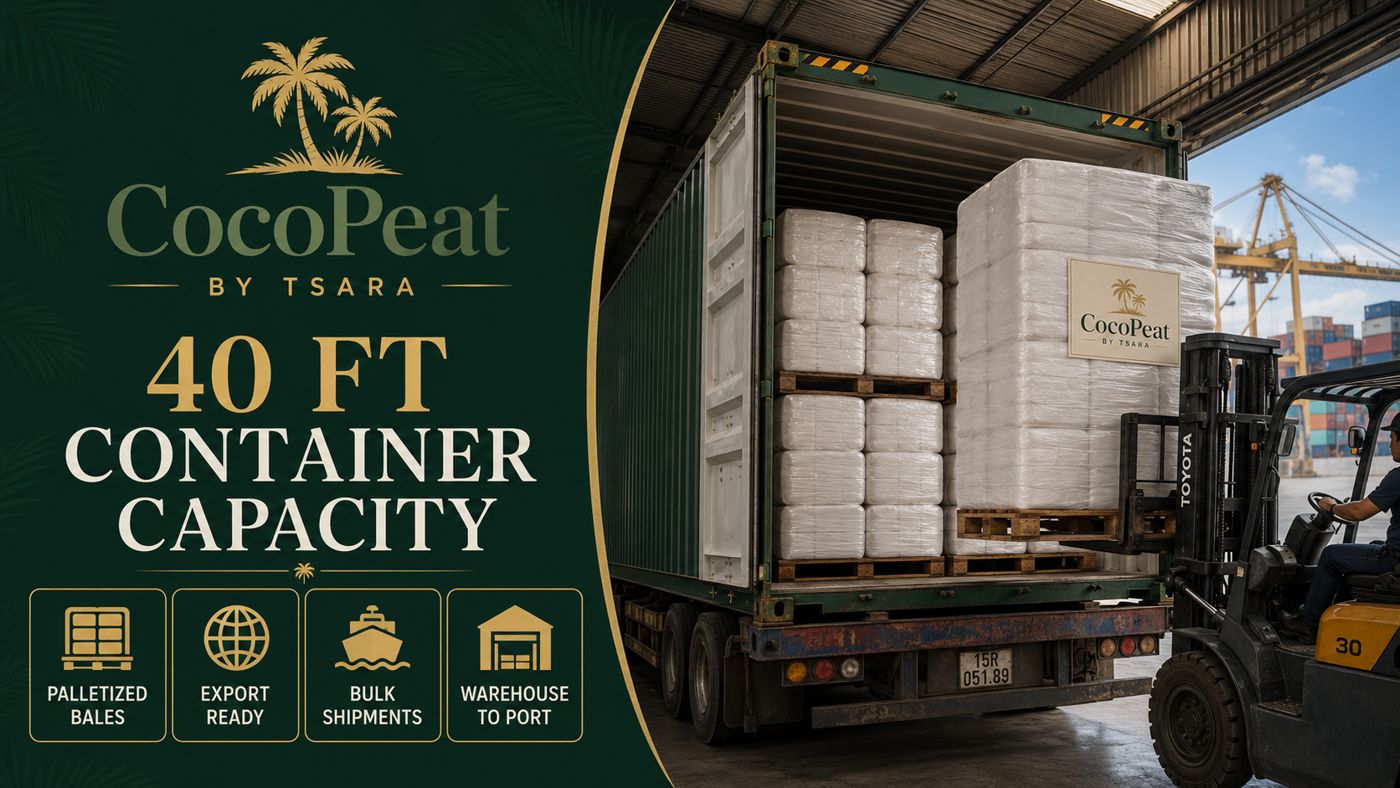 40 ft container capacity — CocoPeat by TSARA